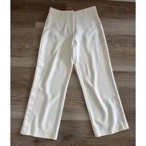Judith & Charles | White High Waisted Tuxedo Stripe Pants size 2